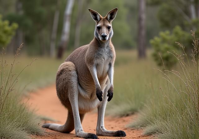 Kangaroo wildlife encounter during private safari tour